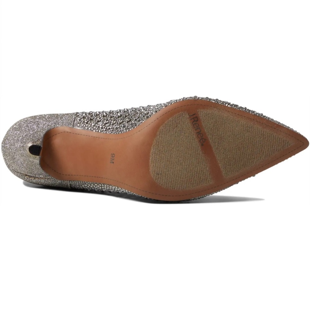 J Renee Sesily Pewter Glitter Heels - Picture 3 of 5